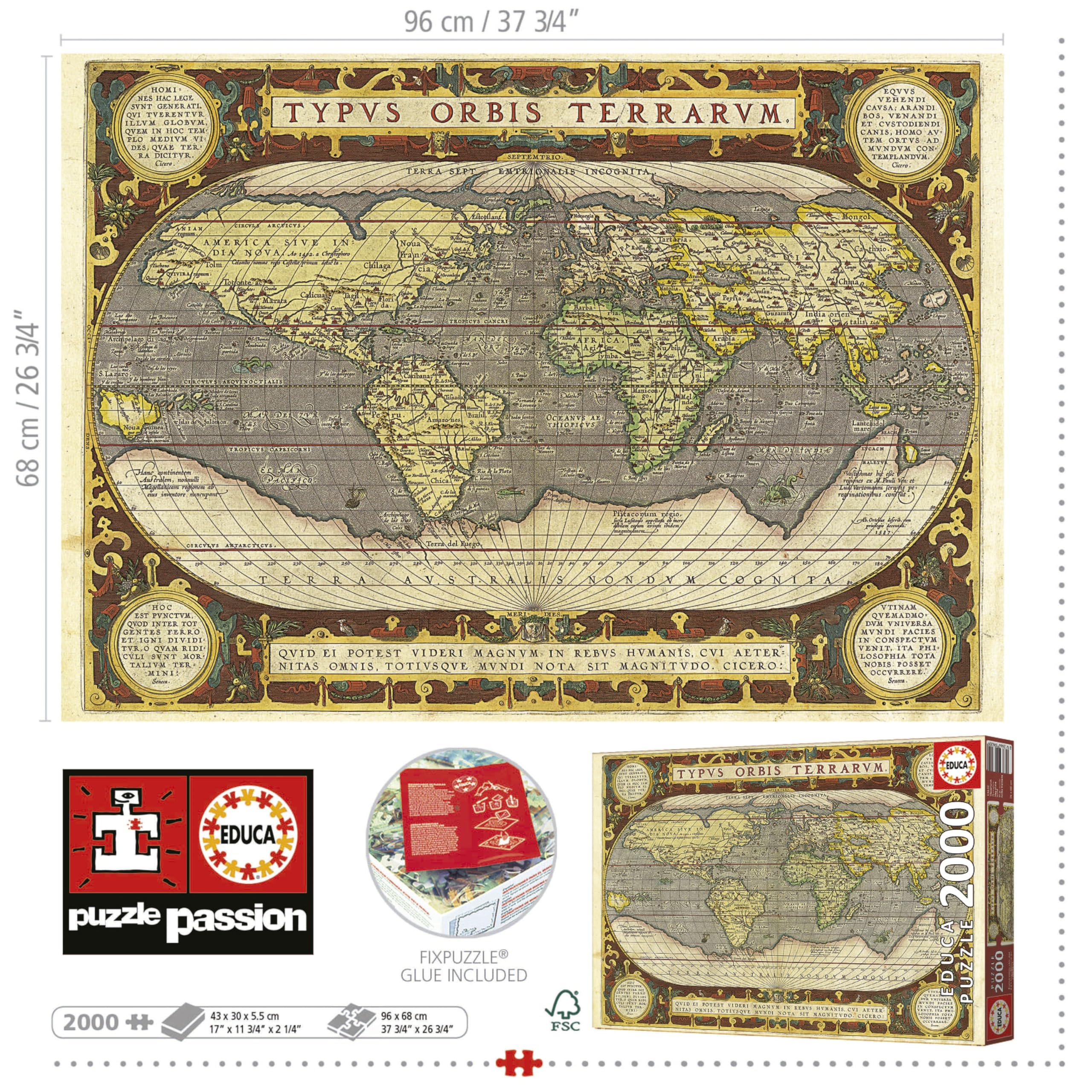 educa-antike-weltkarte-puzzle-2000-teile-96x68-cm image 5