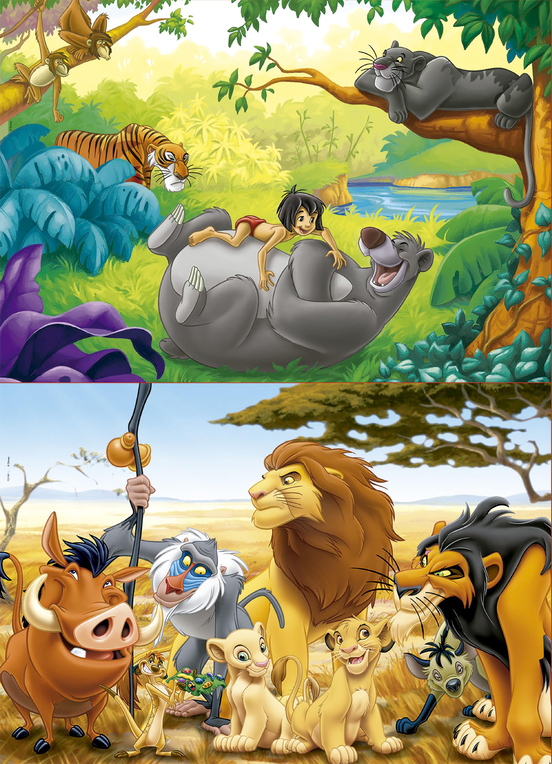 educa-holzpuzzle-disney-tierfreunde-2x50-teile-ab-4-jahren image 2