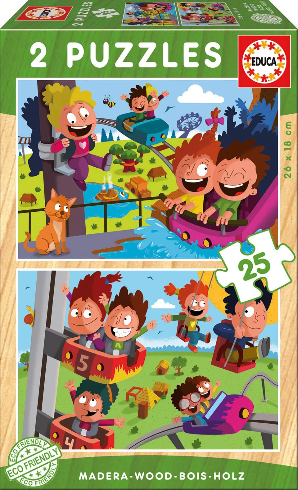 educa-17620-holzpuzzle-zirkus-2x25-teile-ab-3-jahre image 1