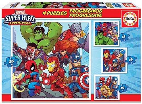 educa-marvel-super-heroe-18647-kinderpuzzle-4in1-12-25-teile image 5