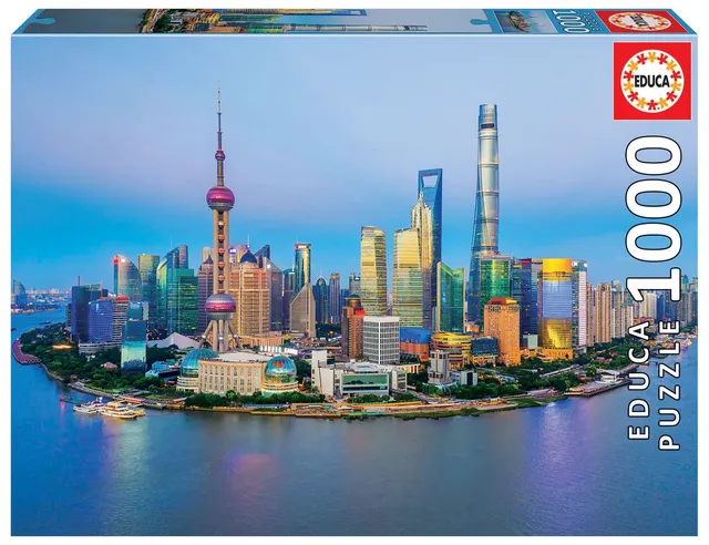 educa-shanghai-19254-puzzle-1000-teile-skyline-st-dtepuzzle image 1